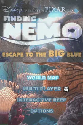 Finding Nemo - Escape to the Big Blue (Europe) (Es,It) screen shot title